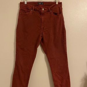 A&F Maroon Jeans